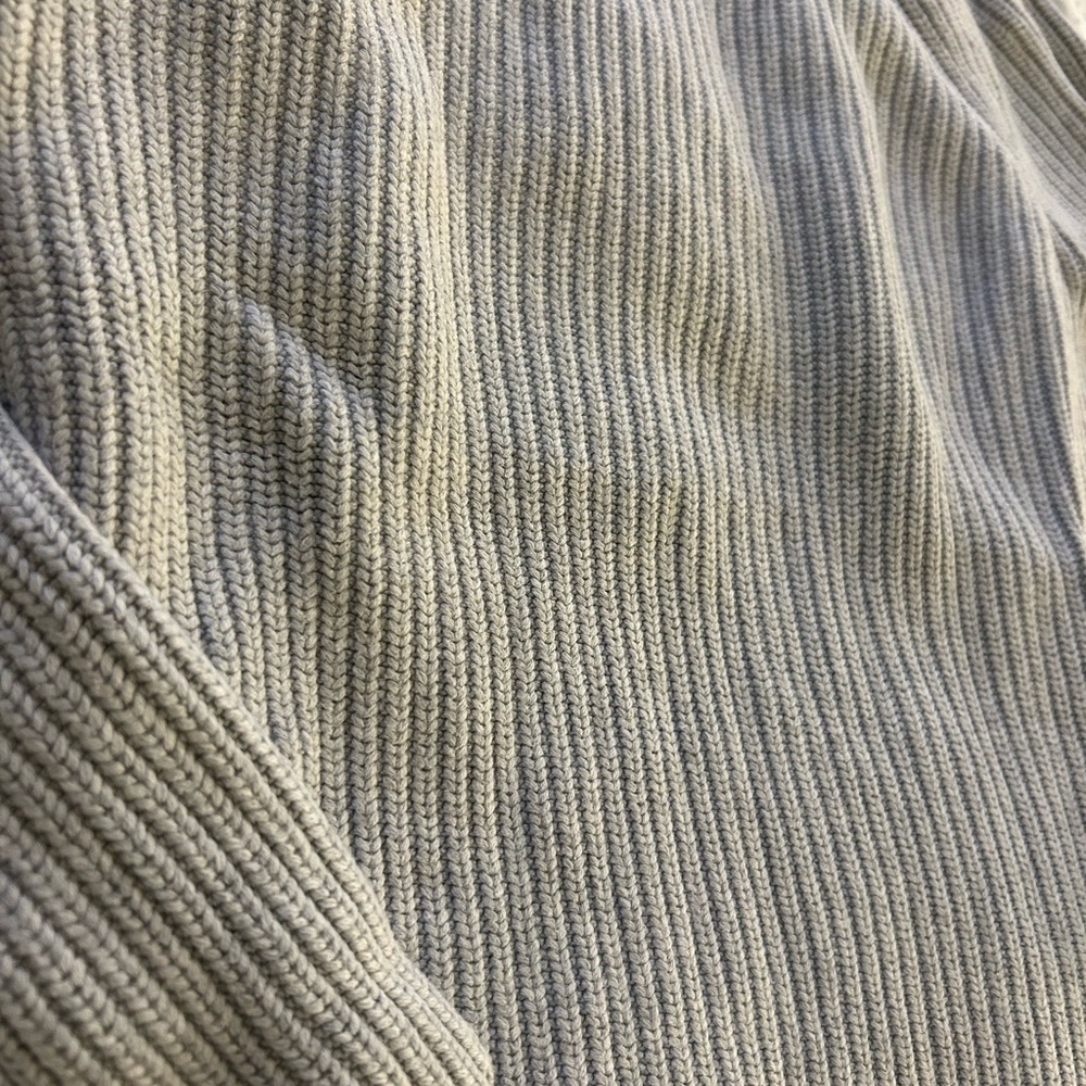 LOFT Light Gray Ribbed Sweater - Picture 3 of 3